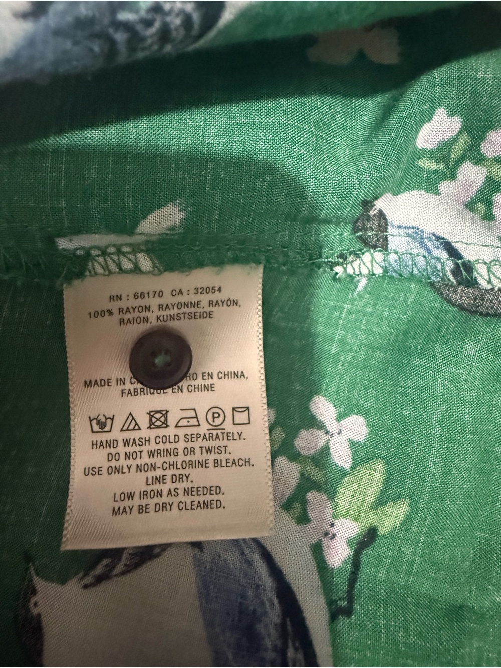 Anthropologie Conversations Bird Print Tie Front Blouse Size 0 - Picture 5 of 5